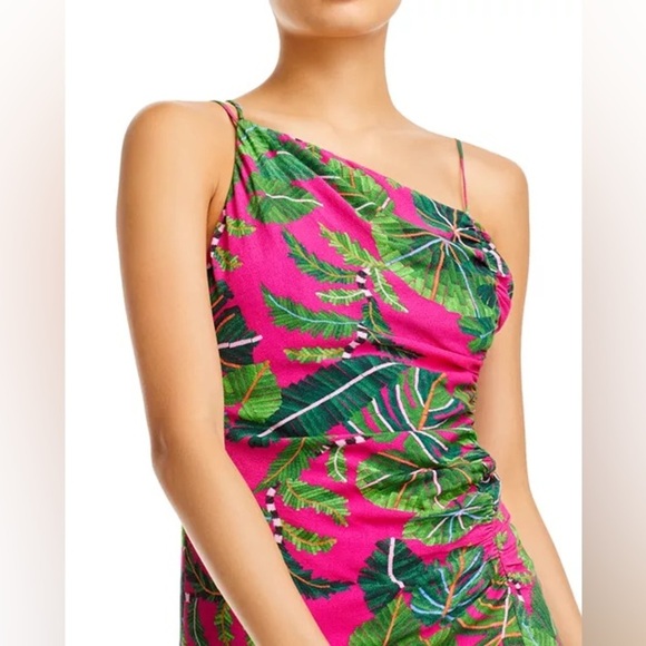 FARM Rio Leaves Asymmetric Midi Dress Size L - Picture 3 of 8